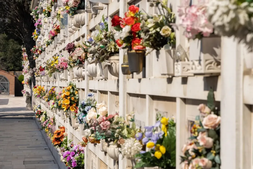 fleurs cimetière